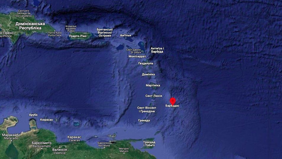 барбадос на карті
