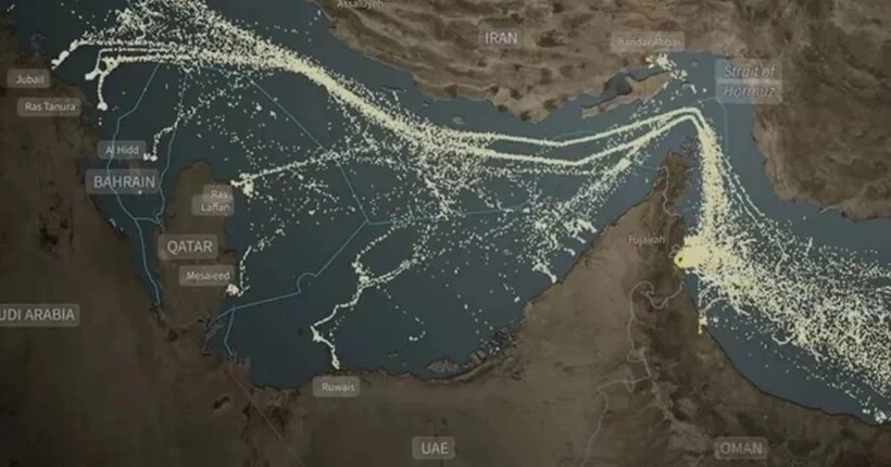Ормузька протока на карті