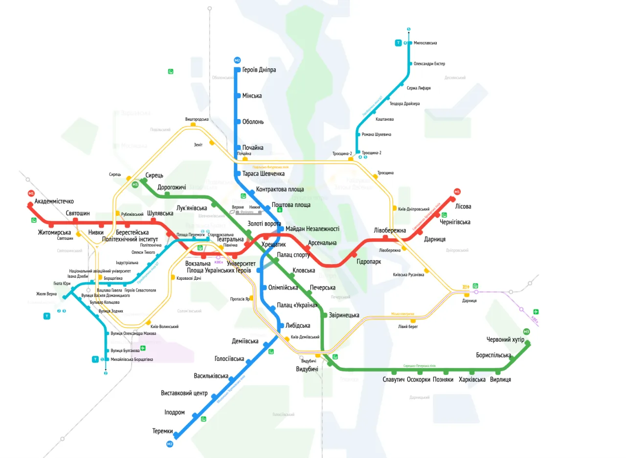 Гілки метро Київ